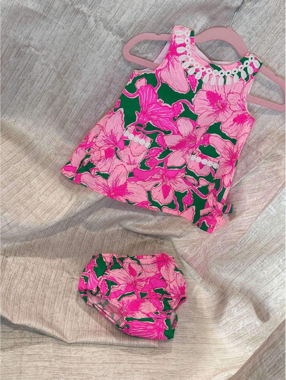 Lilly Pulitzer Baby Lilly Dress Hibis Kiss 6-12M